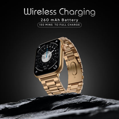 Boltt Newly Launched Vogue Large 2.05" Display Smart Watch, Always On Display, Wireless Charging, App Based GPS with Bluetooth Calling & 500+ Watch Faces (Loop Orange)