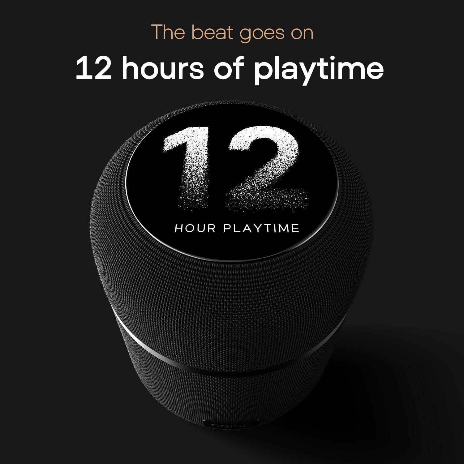 Noise Sound Master 100W Bluetooth Speaker with 360° Surround Sound,12H Playtime, NFC Tap & Pair,Dual Speaker Connectivity and Superior Mesh Finish(Master Black) - Nalanda Enterprises