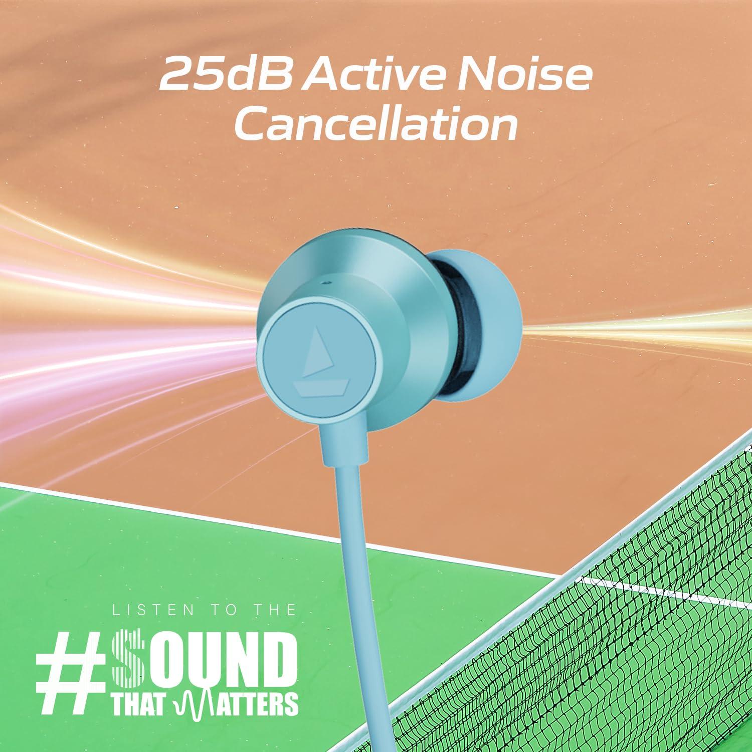 boAt Rockerz 280 ANC w/Crystal Bionic Sound Powered by Dirac Opteo, Active Noise Cancellation, 13mm Drivers, ASAP Charge, 24H Playback & ENx Tech in- Ear Bluetooth Neckband(Gunmetal Black) - Nalanda Enterprises