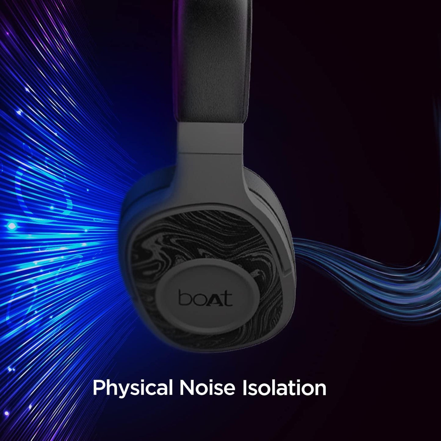 boAt Rockerz 558 Over Ear Bluetooth Headphones with Upto 20 Hours Playback, 50MM Drivers, Soft Padded Ear Cushions and Physical Noise Isolation(Black) - Nalanda Enterprises