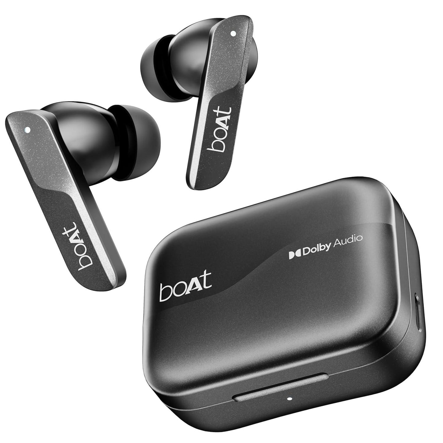 boAt Airdopes 800 True Wireless in Ear Ear Buds w/Dolby Audio, Adaptive EQ by Mimi, 40 Hours Playback, 4 Mics w/AI-ENx™, in-Ear Detection & Hearables App Support - Nalanda Enterprises