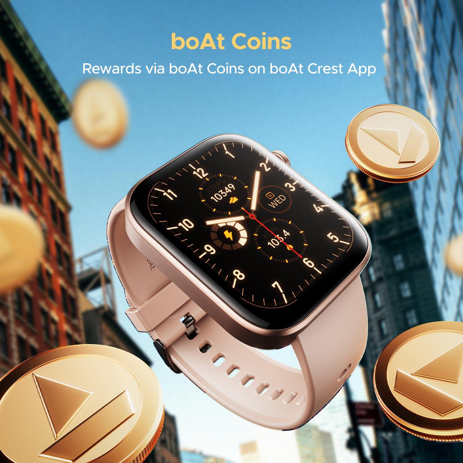 boAt Wave Astra 3 Smartwatch with Bluetooth Calling (46.48mm HD Display, IP67 Water Resistant, Silicone Strap) - Nalanda Enterprises