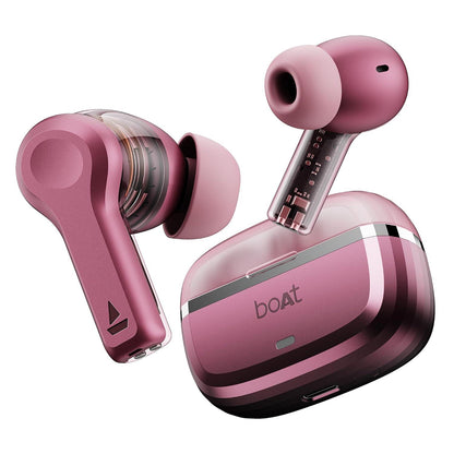 boAt Nirvana Space Truly Wireless in-Ear Earbuds w/ 360º Spatial Audio, ANC (~32dB),100HRS Playback,4 Mics w/AI-ENx™,in-Ear Detection,DLC Drivers, Multipoint Connectivity Ear Buds TWS (Cosmic Black) - Nalanda Enterprises