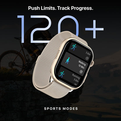 Fire-Boltt Brillia Pro Smart Watch with 51.3mm (2.02 inch) AMOLED Display, Bluetooth Calling, SpO2, Heart Rate Monitoring, 120+ Sports Modes, IP67 Waterproof, Long Battery Life (Black Wave)