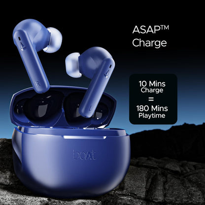 boAt Airdopes 170 TWS Earbuds with 50H Playtime, Quad Mics ENx™ Tech, Low Latency Mode, 13mm Drivers, ASAP™ Charge, IPX4, IWP™, Touch Controls & BT v5.3(Tranquil Blue) - Nalanda Enterprises