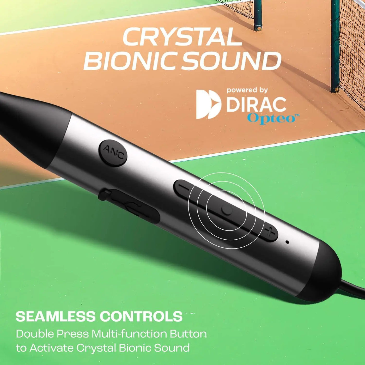 boAt Rockerz 280 ANC w/Crystal Bionic Sound Powered by Dirac Opteo, Active Noise Cancellation, 13mm Drivers, ASAP Charge, 24H Playback & ENx Tech in- Ear Bluetooth Neckband(Gunmetal Black) - Nalanda Enterprises