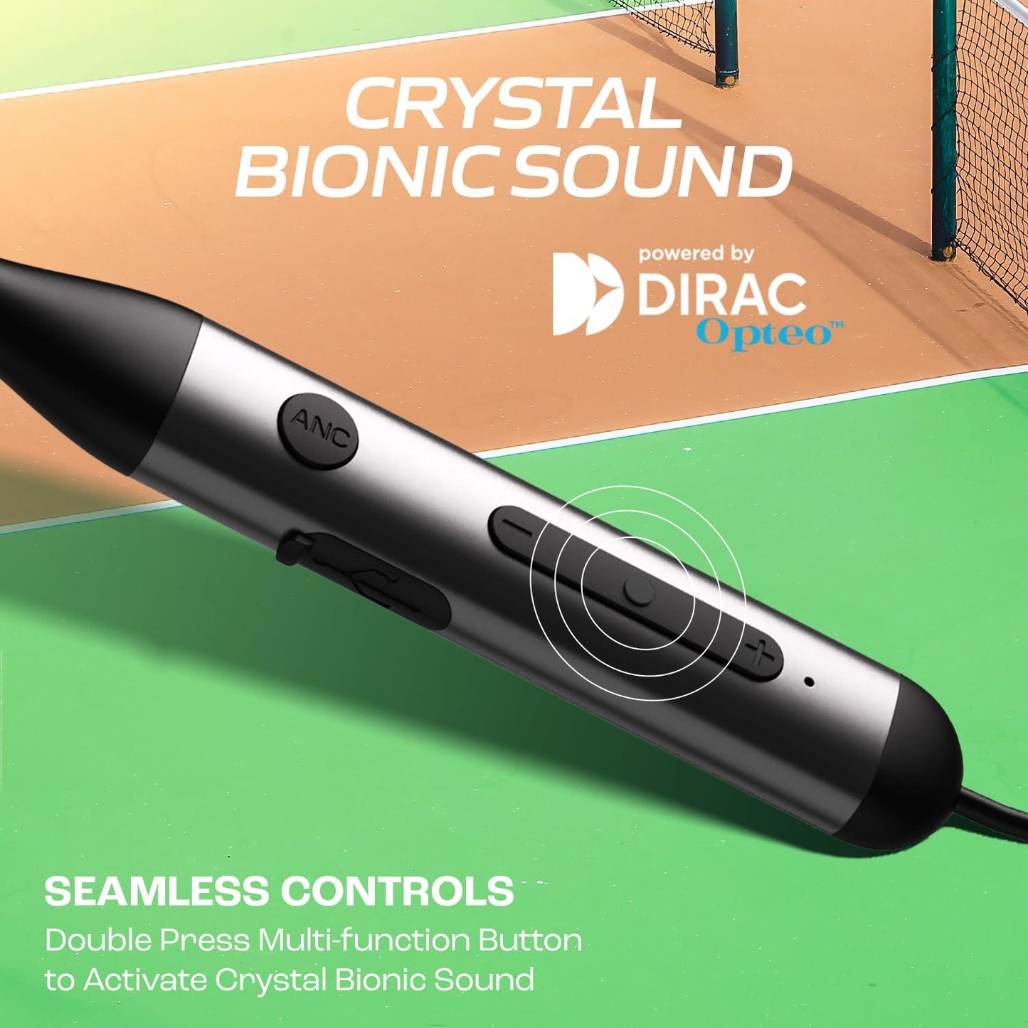boAt Rockerz 280 ANC w/Crystal Bionic Sound Powered by Dirac Opteo, Active Noise Cancellation, 13mm Drivers, ASAP Charge, 24H Playback & ENx Tech in- Ear Bluetooth Neckband(Gunmetal Black) - Nalanda Enterprises