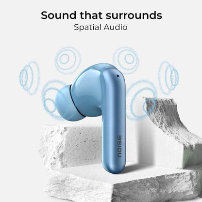 Noise Newly Launched Air Buds Pro 4 in-Ear Truly Wireless Earbuds with Metallic Finish, Hybrid ANC (Upto 40dB), 50H of Playtime, Dual Pairing, Spatial Audio, BT v5.3(Lake Blue) - Nalanda Enterprises