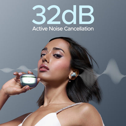 boAt Nirvana Ion ANC Pro Truly Wireless in Ear Ear Buds w/Hi-Res Audio w/LDAC, Upto 32 dB ANC, 120 Hrs Playback, Crystal Bionic Sound Powered by HiFi, ENx Tech, Hearables App(Blazing Comet) - Nalanda Enterprises