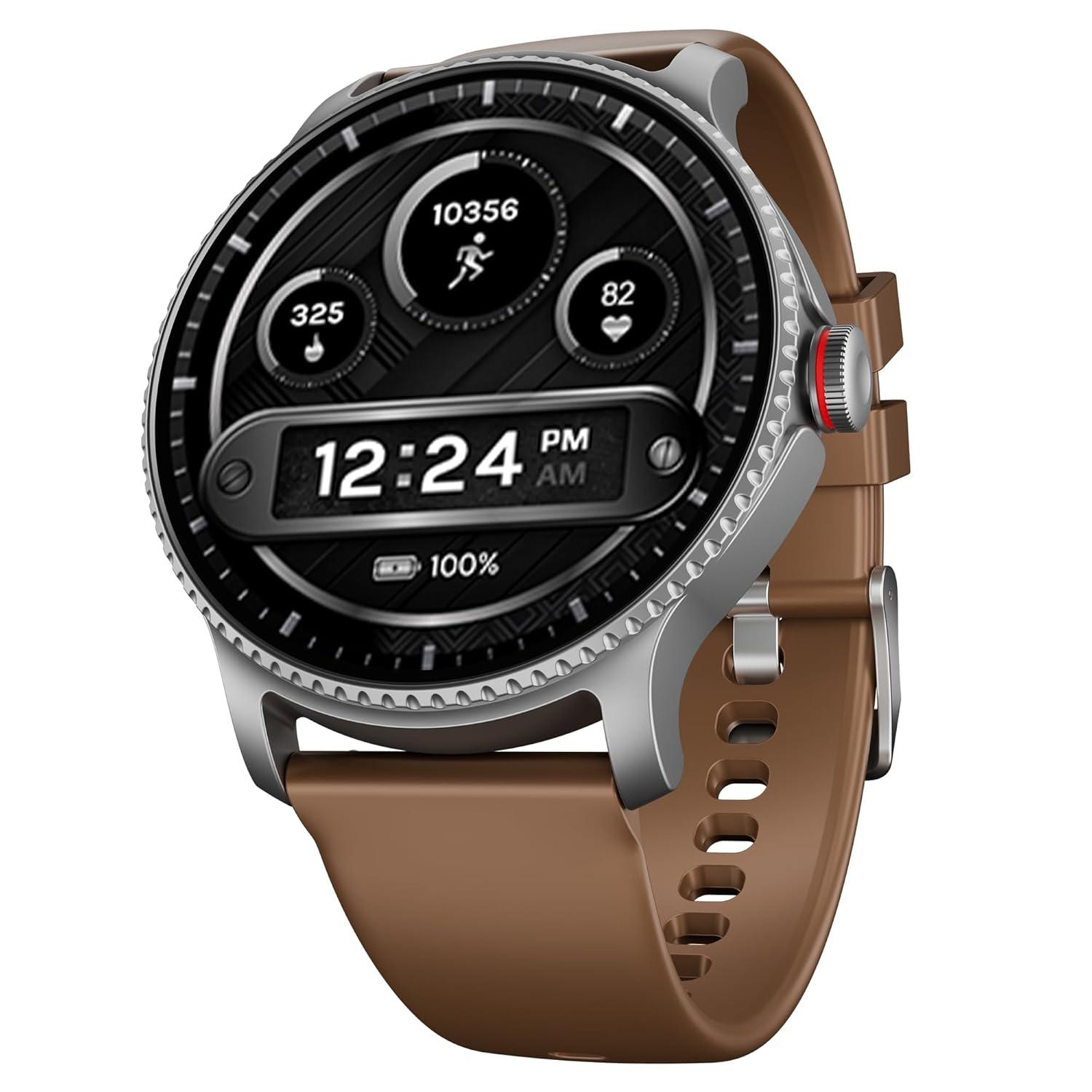 boAt Lunar Discovery w/ 1.39" (3.5 cm) HD Display, Turn-by-Turn Navigation, DIY Watch Face Studio, Bluetooth Calling, Emergency SOS, QR Tray, Smart Watch for Men & Women(Active Black) - Nalanda Enterprises