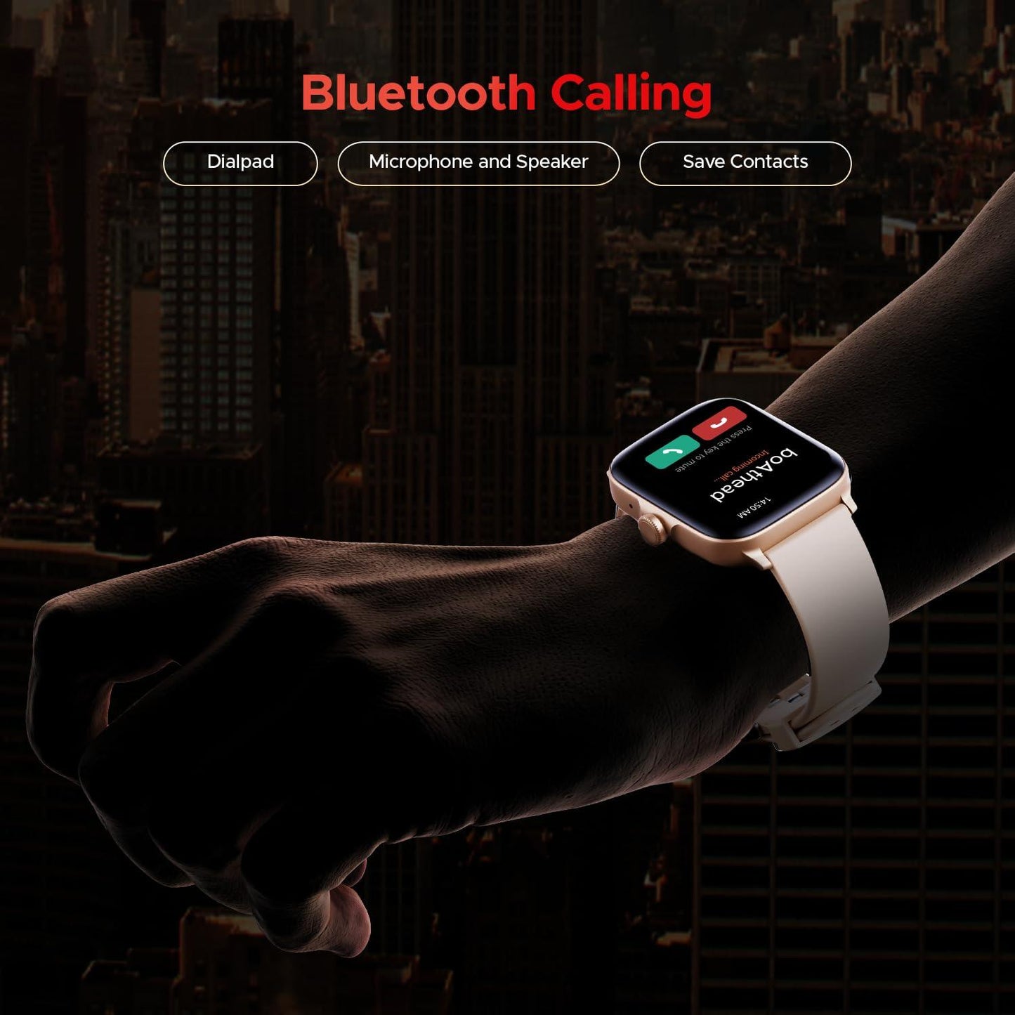 boAt Wave Astra 3 Smartwatch with Bluetooth Calling (46.48mm HD Display, IP67 Water Resistant, Silicone Strap) - Nalanda Enterprises