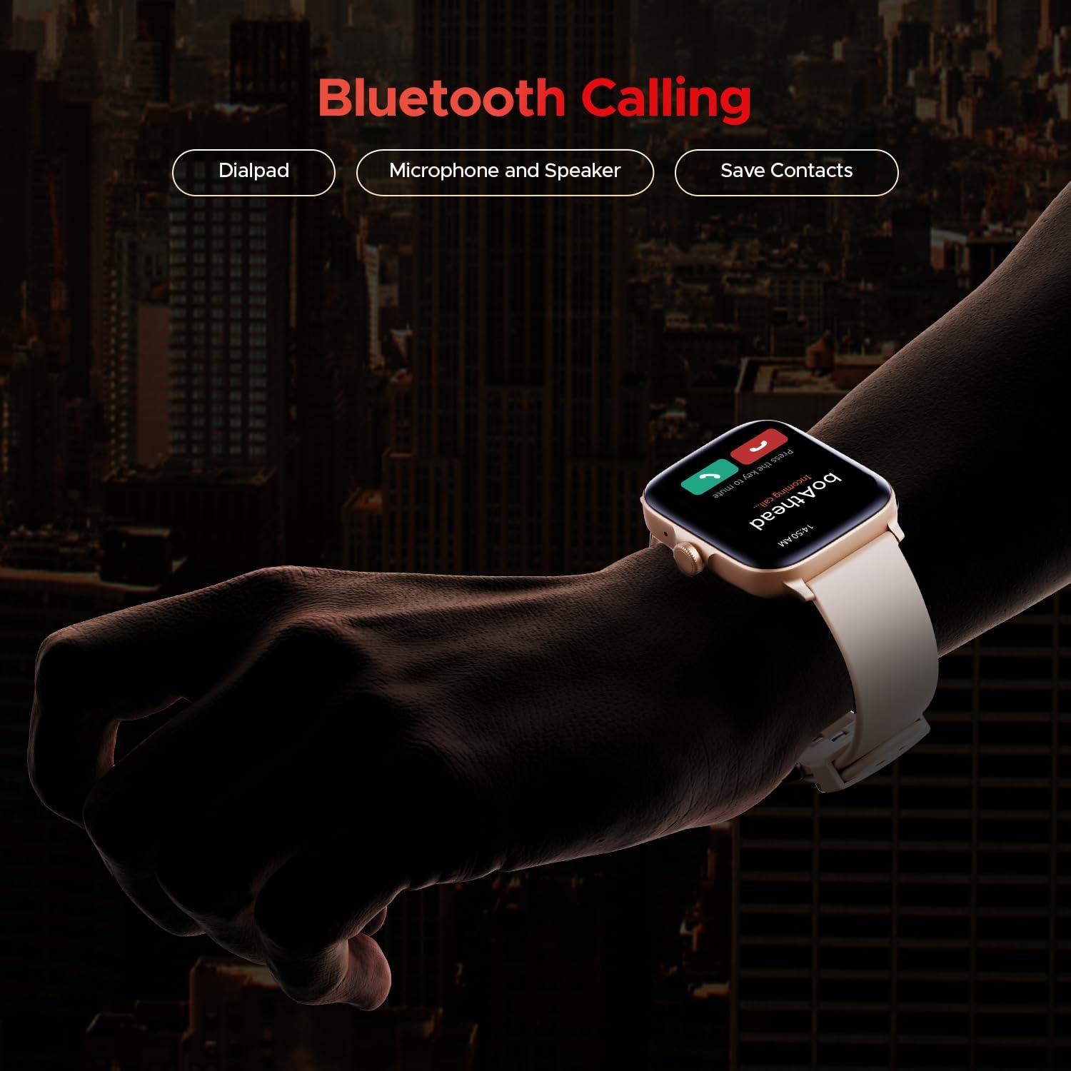 boAt Wave Astra 3 Smartwatch with Bluetooth Calling (46.48mm HD Display, IP67 Water Resistant, Silicone Strap) - Nalanda Enterprises