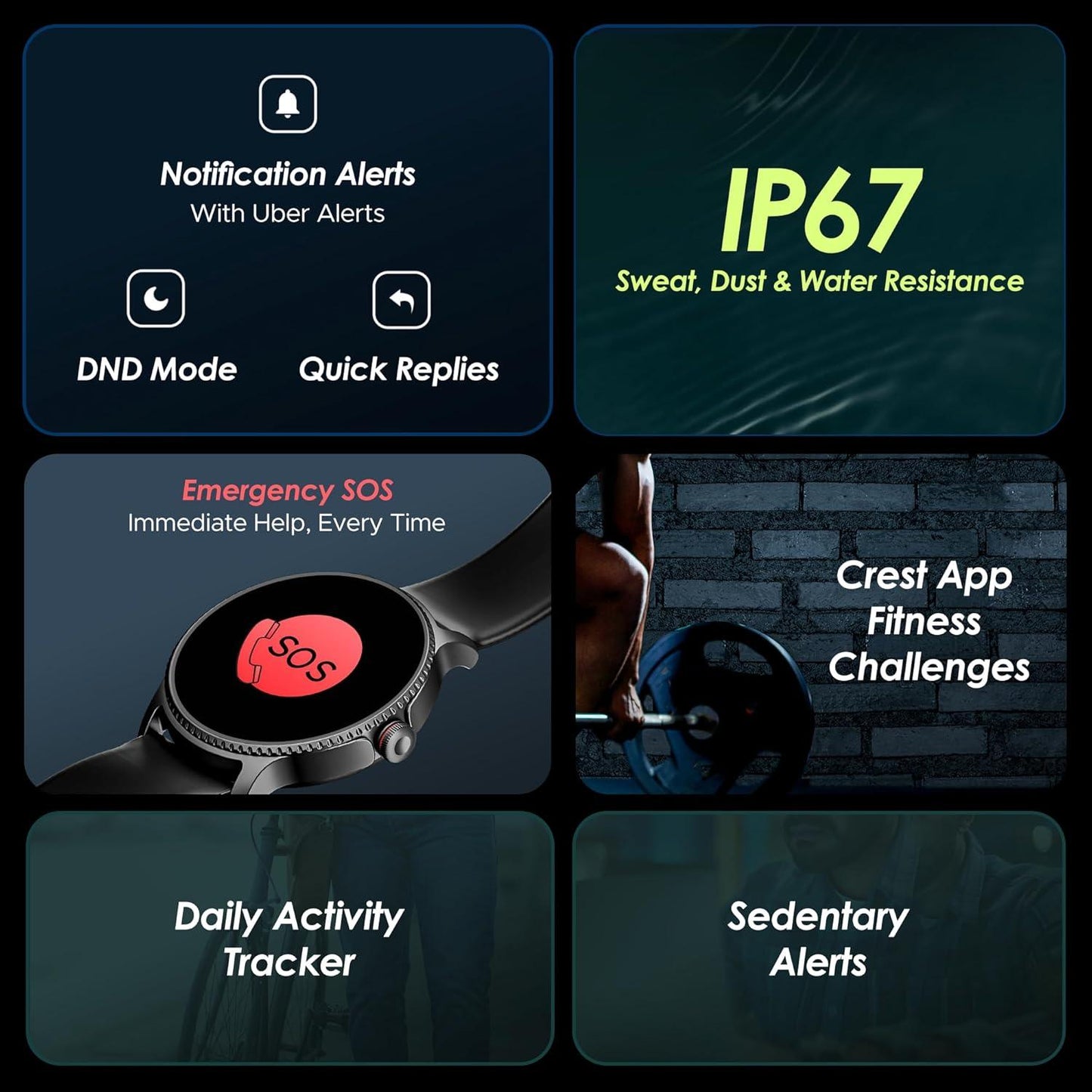 boAt Lunar Discovery w/ 1.39" (3.5 cm) HD Display, Turn-by-Turn Navigation, DIY Watch Face Studio, Bluetooth Calling, Emergency SOS, QR Tray, Smart Watch for Men & Women(Active Black) - Nalanda Enterprises