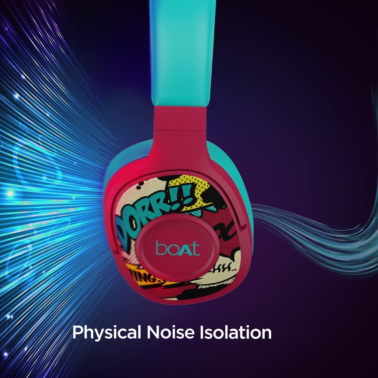 boAt Rockerz 558 Over Ear Bluetooth Headphones with Upto 20 Hours Playback, 50MM Drivers, Soft Padded Ear Cushions and Physical Noise Isolation(Black) - Nalanda Enterprises