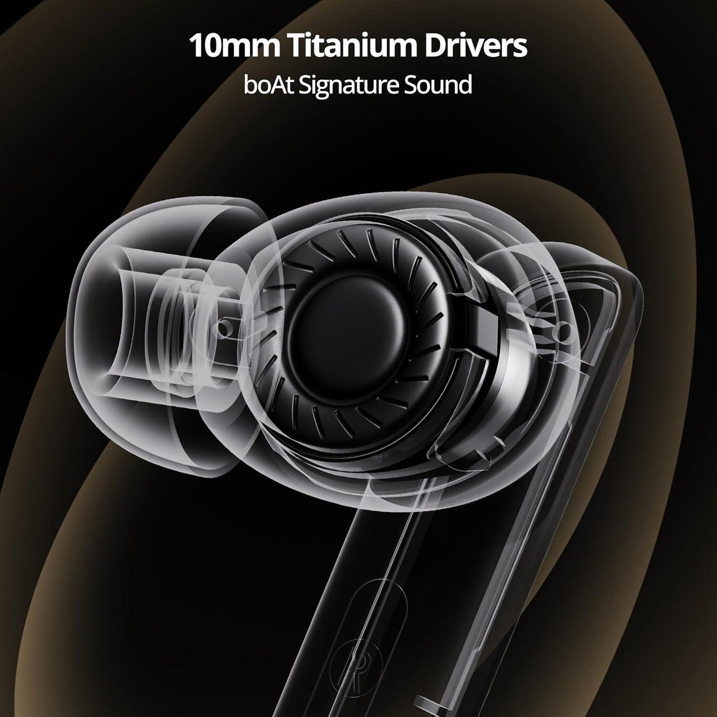 boAt Airdopes 800 True Wireless in Ear Ear Buds w/Dolby Audio, Adaptive EQ by Mimi, 40 Hours Playback, 4 Mics w/AI-ENx™, in-Ear Detection & Hearables App Support - Nalanda Enterprises