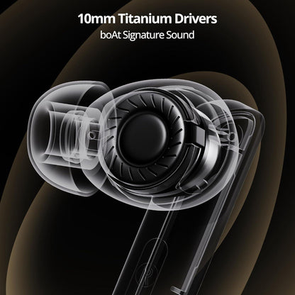 boAt Airdopes 800 True Wireless in Ear Ear Buds w/Dolby Audio, Adaptive EQ by Mimi, 40 Hours Playback, 4 Mics w/AI-ENx™, in-Ear Detection & Hearables App Support - Nalanda Enterprises