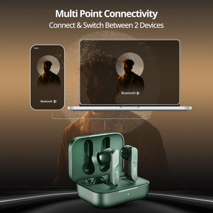 boAt Airdopes 800 True Wireless in Ear Ear Buds w/Dolby Audio, Adaptive EQ by Mimi, 40 Hours Playback, 4 Mics w/AI-ENx™, in-Ear Detection & Hearables App Support - Nalanda Enterprises