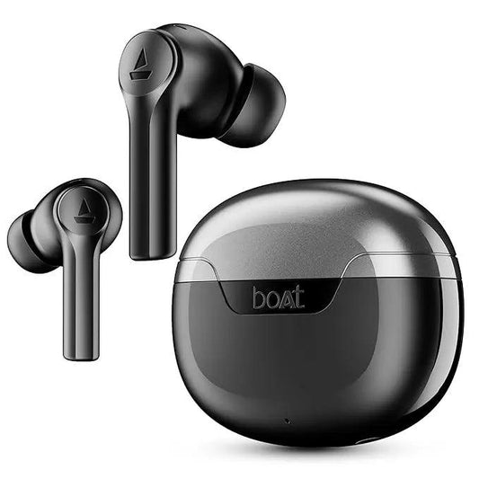 boAt Airdopes 300, Cinematic Spatial Audio, 50HRS Battery, 4Mic AI ENx, Fast Charge, App Support, Low Latency, IPX4, v5.3 Bluetooth Earbuds, TWS Ear Buds Wireless Earphones with mic - Nalanda Enterprises
