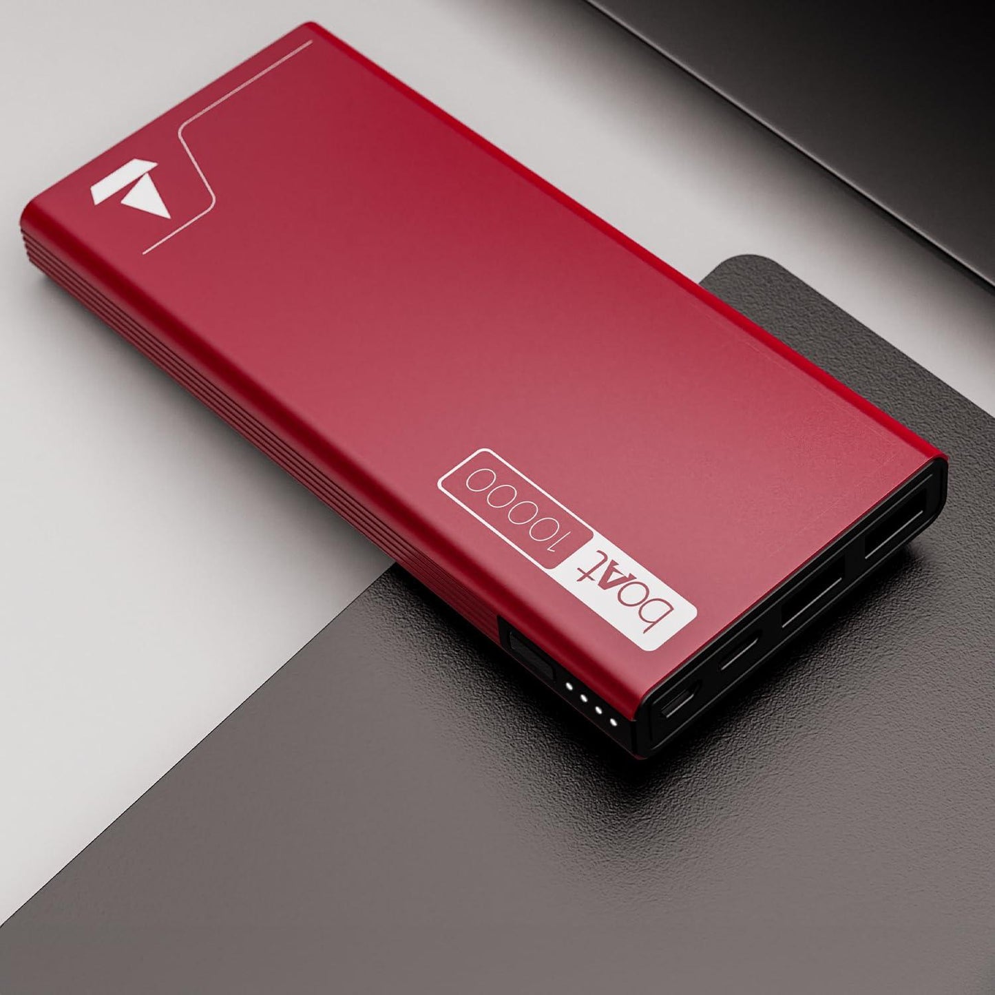 boAt EnergyShroom PB300 Air 10000 mAh 22.5W Pocket Size Power Bank with Compact and Lightweight Design, LED Battery Display, 12 Layer Smart IC Protection & Smart Power Management(Carbon Black) - Nalanda Enterprises