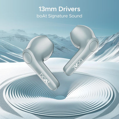 boAt Airdopes Atom 81 Pro Truly Wireless in Ear Ear Buds w/ 100hrs of Playtime, 4 Mics with ENx, Beast Mode with 50ms Low Latency, 13mm Drivers, IWP Tech, ASAP Charge(Ivory Elegance) - Nalanda Enterprises