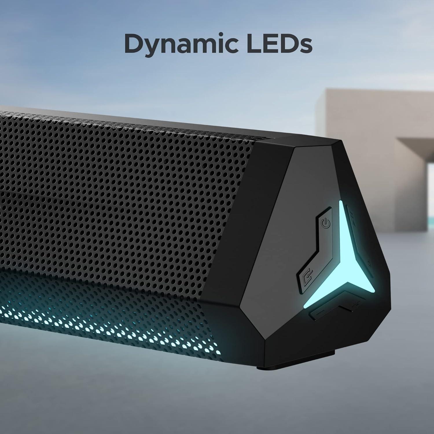 boAt Aavante Bar 1500 2.1 Channel Home Theatre Soundbar with 120W Signature Sound, Wired Subwoofer, Multiple Connectivity Modes, Entertainment EQ Modes and Sleek Finish (Black) - Nalanda Enterprises