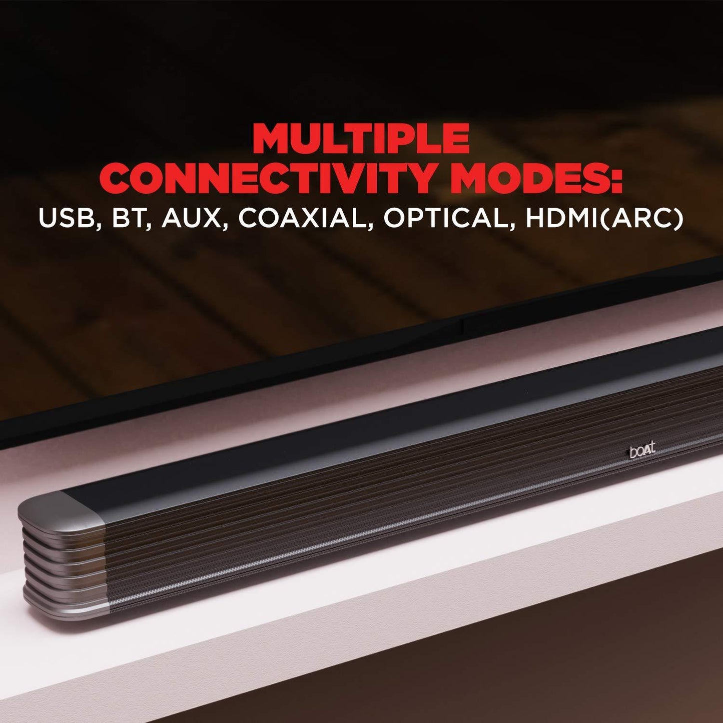 boAt AAVANTE Bar 1800 120W 2.1 Channel Bluetooth Soundbar Signature Sound, Wireless Subwoofer, Multiple Connectivity Modes, Entertainment Modes(Premium Black) - Nalanda Enterprises