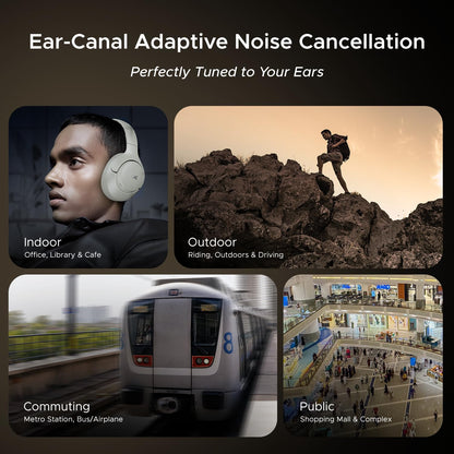 boAt New Launch Rockerz 551 ANC Pro, 42dB Hybrid Adaptive ANC, App Support, 72Hrs Battery, 40mm Titanium Drivers,ENx Tech,Foldable Cups Bluetooth Over Ear Headphones with Mic (Cosmic Black)