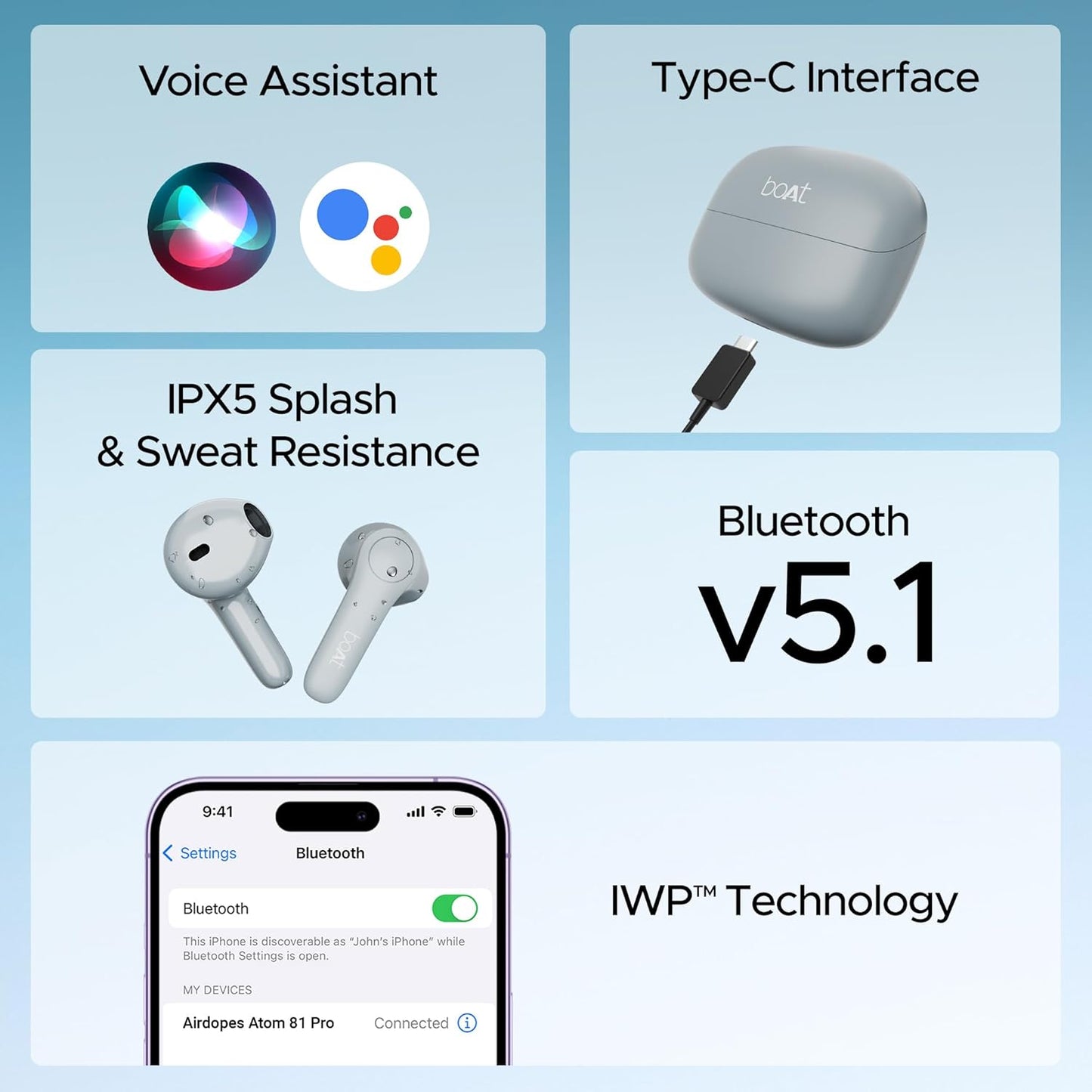 boAt Airdopes Atom 81 Pro Truly Wireless in Ear Ear Buds w/ 100hrs of Playtime, 4 Mics with ENx, Beast Mode with 50ms Low Latency, 13mm Drivers, IWP Tech, ASAP Charge(Ivory Elegance) - Nalanda Enterprises