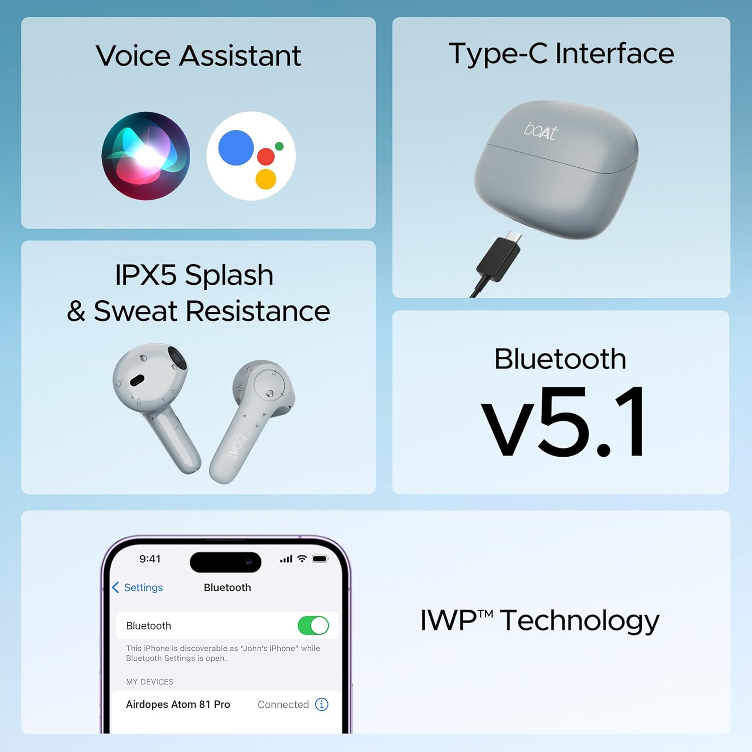 boAt Airdopes Atom 81 Pro Truly Wireless in Ear Ear Buds w/ 100hrs of Playtime, 4 Mics with ENx, Beast Mode with 50ms Low Latency, 13mm Drivers, IWP Tech, ASAP Charge(Ivory Elegance) - Nalanda Enterprises