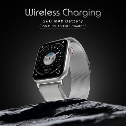 Boltt Newly Launched Vogue Large 2.05" Display Smart Watch, Always On Display, Wireless Charging, App Based GPS with Bluetooth Calling & 500+ Watch Faces (Loop Orange)