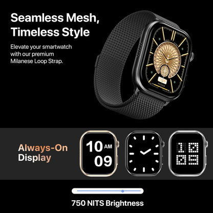 Fire-Boltt Brillia Smart Watch with 51.3mm (2.02 inch) AMOLED Display, Bluetooth Calling, SpO2, Heart Rate Monitoring, 120+ Sports Modes (Brillia, Black)