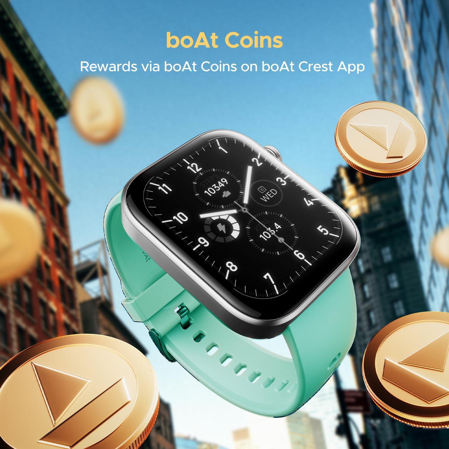 boAt Wave Astra 3 Smartwatch with Bluetooth Calling (46.48mm HD Display, IP67 Water Resistant, Silicone Strap) - Nalanda Enterprises