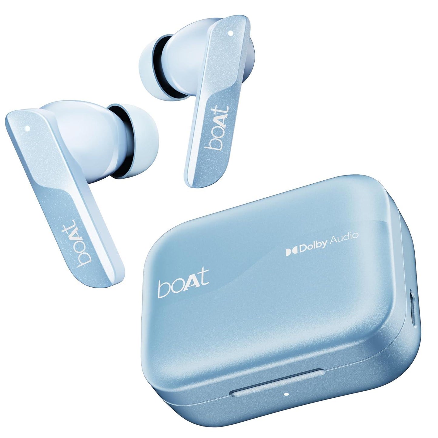 boAt Airdopes 800 True Wireless in Ear Ear Buds w/Dolby Audio, Adaptive EQ by Mimi, 40 Hours Playback, 4 Mics w/AI-ENx™, in-Ear Detection & Hearables App Support - Nalanda Enterprises