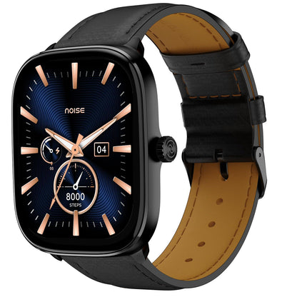 Noise New Macro Smart Watch with 2.0” HD Display,Metallic Finish BT Calling, Functional Crown, 7 Days Battery Life, Sleep Tracking, 200+ Watch Faces (Elite Black) - Nalanda Enterprises
