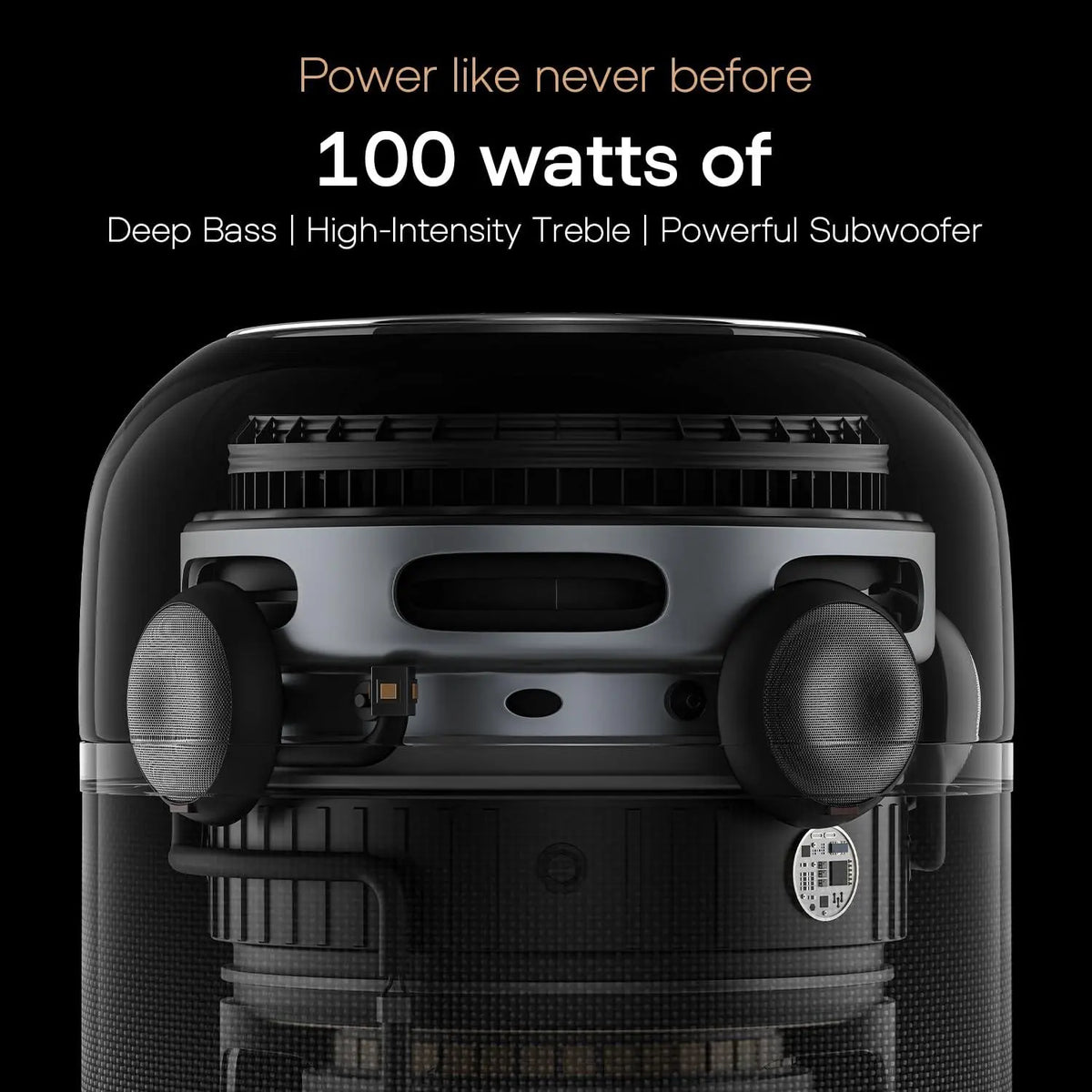 Noise Sound Master 100W Bluetooth Speaker with 360° Surround Sound,12H Playtime, NFC Tap & Pair,Dual Speaker Connectivity and Superior Mesh Finish(Master Black) - Nalanda Enterprises