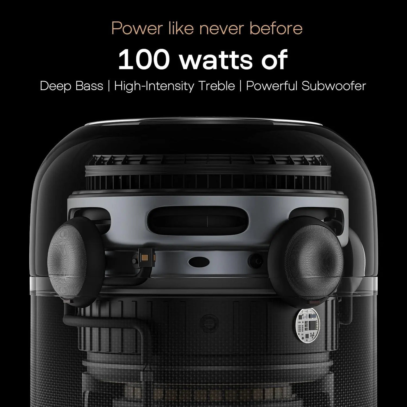 Noise Sound Master 100W Bluetooth Speaker with 360° Surround Sound,12H Playtime, NFC Tap & Pair,Dual Speaker Connectivity and Superior Mesh Finish(Master Black) - Nalanda Enterprises