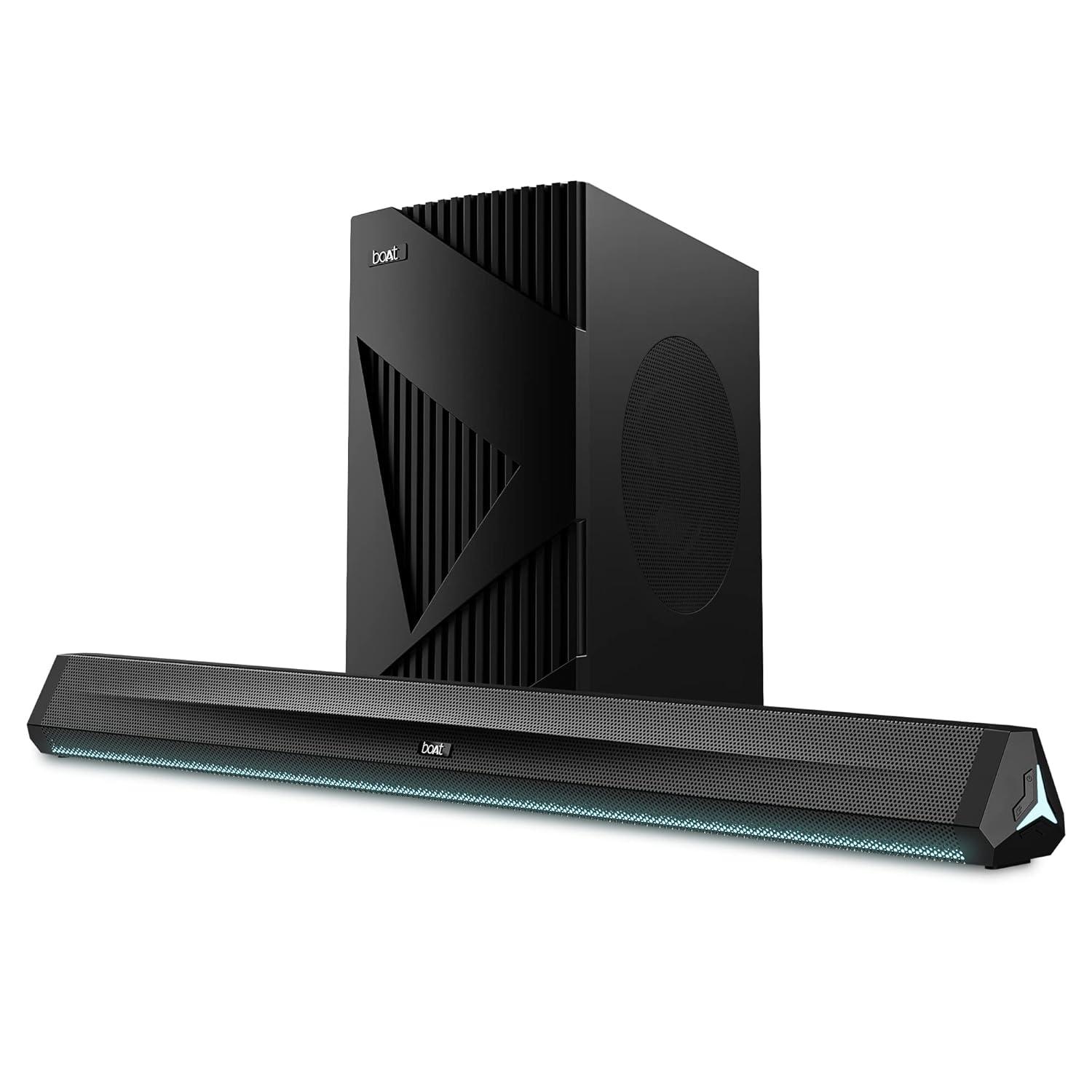 boAt Aavante Bar 4000DA with Dolby Atmos 3D 200 W Bluetooth Soundbar (Premium Black, 2.1 Channel) - Nalanda Enterprises