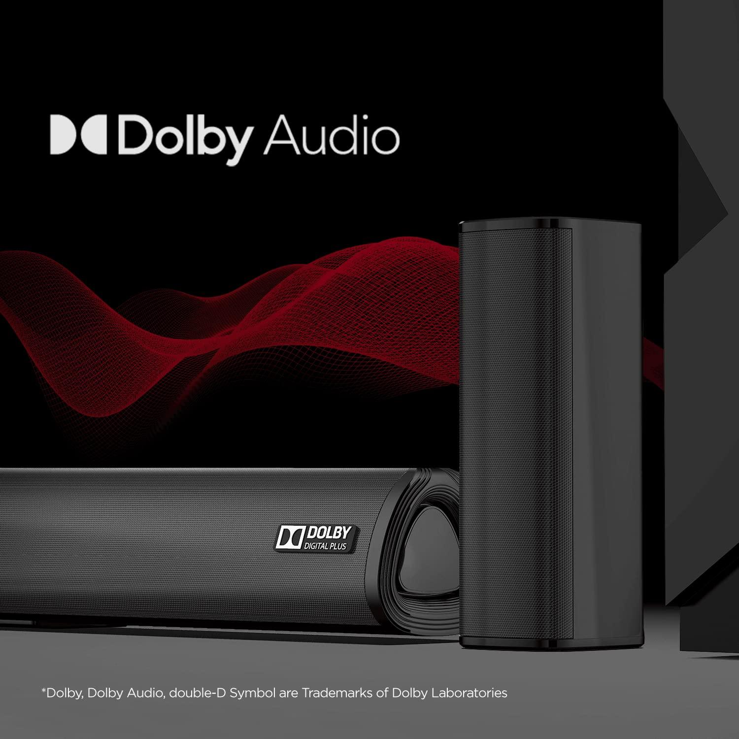 boAt Aavante Bar 4000DA with Dolby Atmos 3D 200 W Bluetooth Soundbar (Premium Black, 2.1 Channel) - Nalanda Enterprises