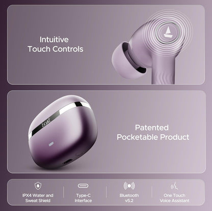 boAt Nirvana Ion ANC Pro Truly Wireless in Ear Ear Buds w/Hi-Res Audio w/LDAC, Upto 32 dB ANC, 120 Hrs Playback, Crystal Bionic Sound Powered by HiFi, ENx Tech, Hearables App(Blazing Comet) - Nalanda Enterprises