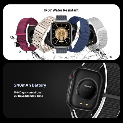 Fire-Boltt Brillia Pro Smart Watch with 51.3mm (2.02 inch) AMOLED Display, Bluetooth Calling, SpO2, Heart Rate Monitoring, 120+ Sports Modes, IP67 Waterproof, Long Battery Life (Black Wave)