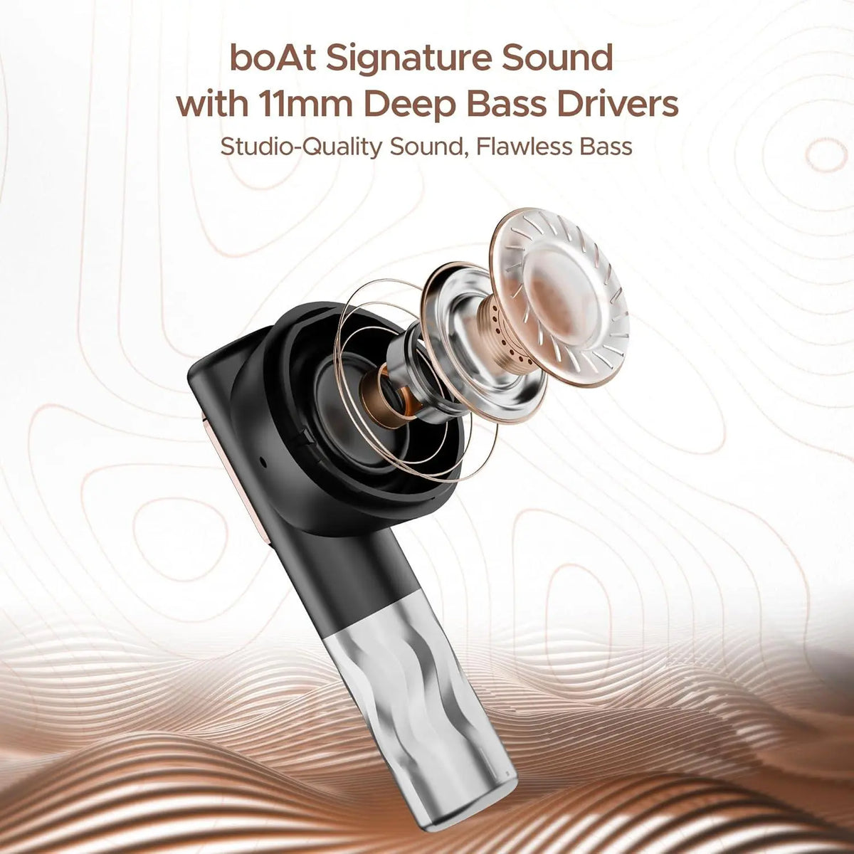 boAt Nirvana Zenith TWS in-Ear Earbuds w/Dolby Audio, 50dB ANC, Adaptive EQ Powered by Mimi, 6-Mic AI-ENx™, 50 Hrs. Playback & Hearables App Support(Mystique Black) - Nalanda Enterprises