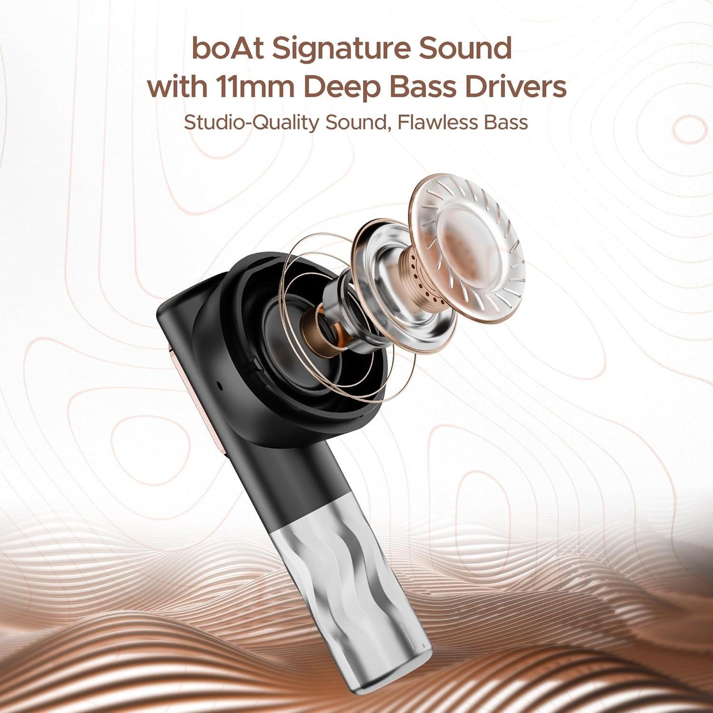boAt Nirvana Zenith TWS in-Ear Earbuds w/Dolby Audio, 50dB ANC, Adaptive EQ Powered by Mimi, 6-Mic AI-ENx™, 50 Hrs. Playback & Hearables App Support(Mystique Black) - Nalanda Enterprises