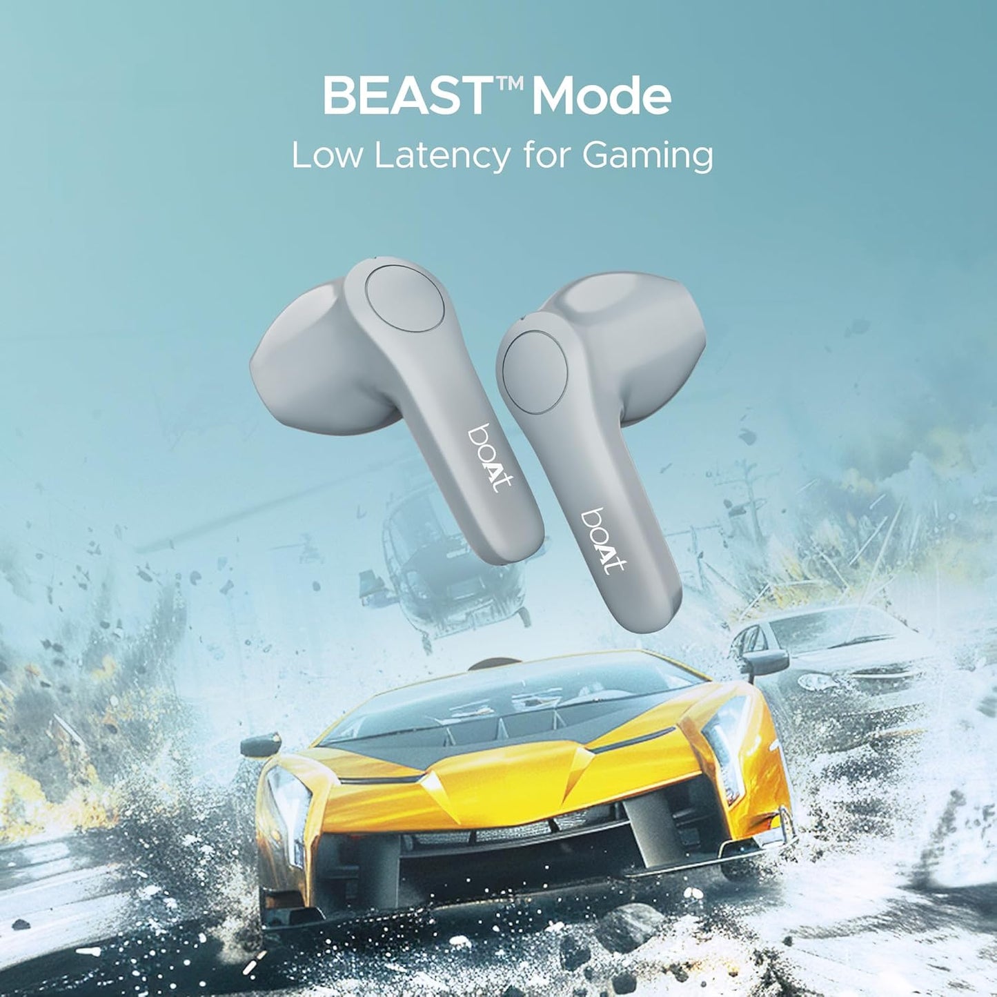 boAt Airdopes Atom 81 Pro Truly Wireless in Ear Ear Buds w/ 100hrs of Playtime, 4 Mics with ENx, Beast Mode with 50ms Low Latency, 13mm Drivers, IWP Tech, ASAP Charge(Ivory Elegance) - Nalanda Enterprises