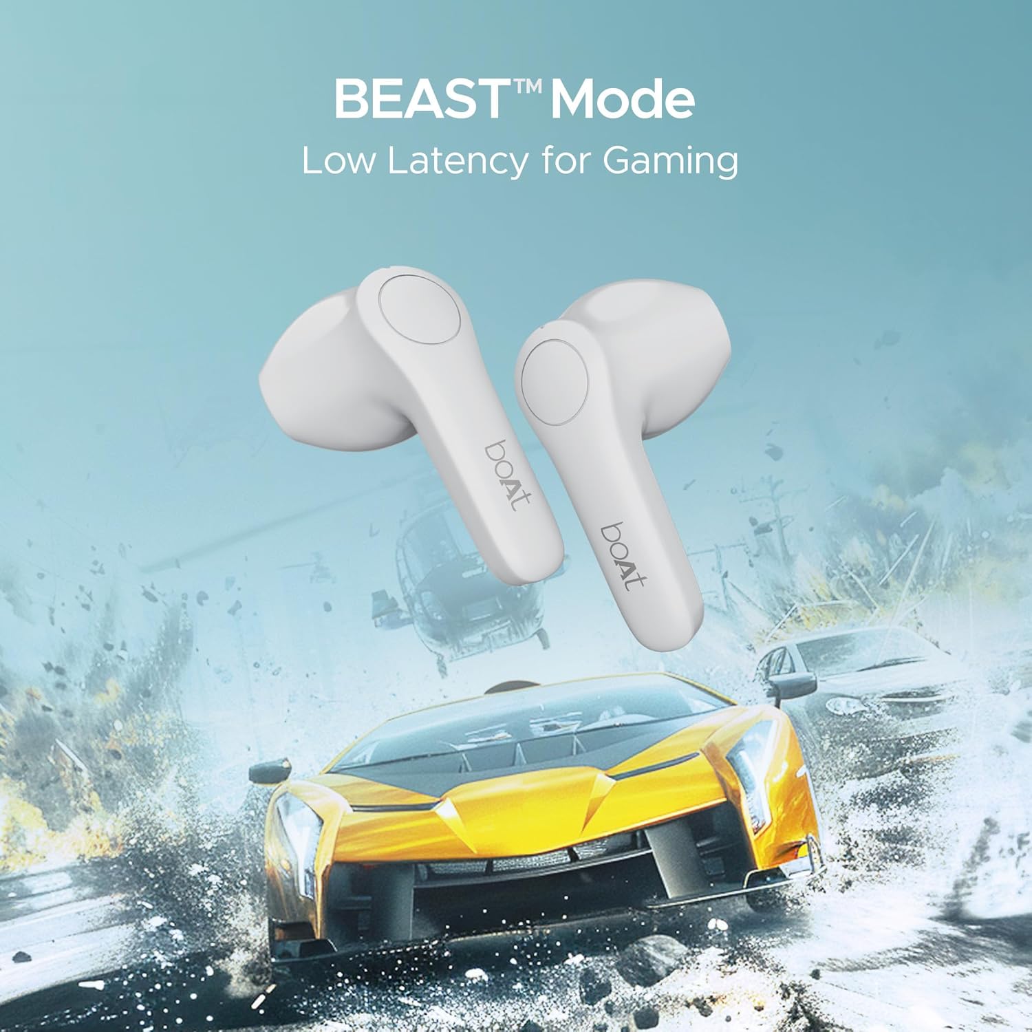 boAt Airdopes Atom 81 Pro Truly Wireless in Ear Ear Buds w/ 100hrs of Playtime, 4 Mics with ENx, Beast Mode with 50ms Low Latency, 13mm Drivers, IWP Tech, ASAP Charge(Ivory Elegance) - Nalanda Enterprises
