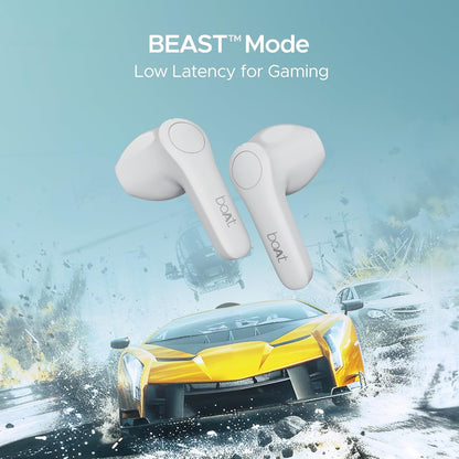boAt Airdopes Atom 81 Pro Truly Wireless in Ear Ear Buds w/ 100hrs of Playtime, 4 Mics with ENx, Beast Mode with 50ms Low Latency, 13mm Drivers, IWP Tech, ASAP Charge(Ivory Elegance) - Nalanda Enterprises