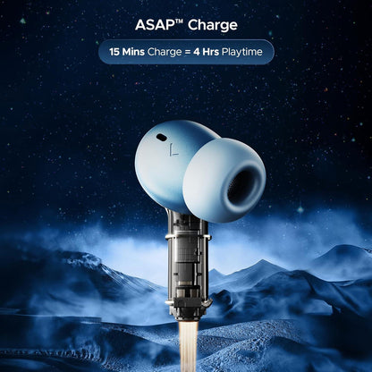 boAt Nirvana Space Truly Wireless in-Ear Earbuds w/ 360º Spatial Audio, ANC (~32dB),100HRS Playback,4 Mics w/AI-ENx™,in-Ear Detection,DLC Drivers, Multipoint Connectivity Ear Buds TWS (Cosmic Black) - Nalanda Enterprises