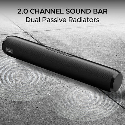 boAt Aavante Bar 1500 2.1 Channel Home Theatre Soundbar with 120W Signature Sound, Wired Subwoofer, Multiple Connectivity Modes, Entertainment EQ Modes and Sleek Finish (Black) - Nalanda Enterprises