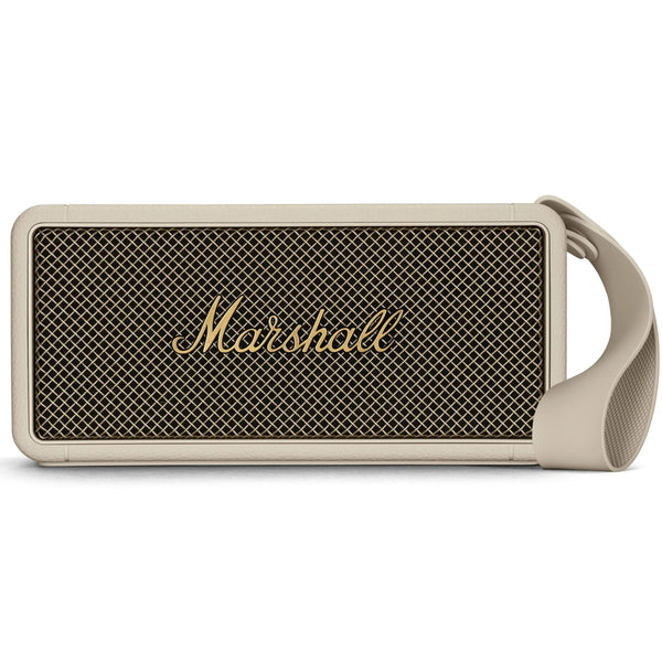 Marshall Middleton Portable Bluetooth Speaker with 20+ Hours of Portable Playtime, 360° Sound, Dust & Waterproof (IP67) - Cream - Nalanda Enterprises