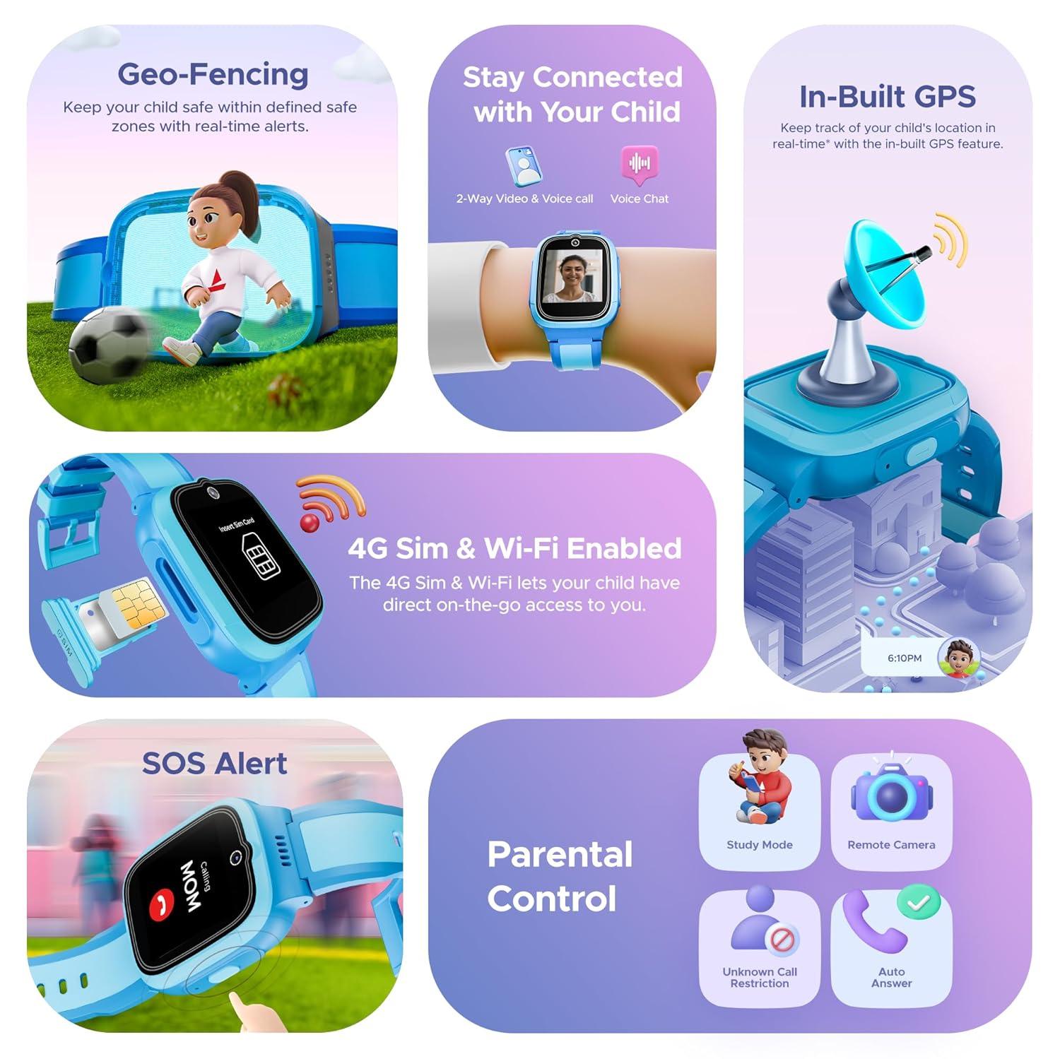boAt Wanderer Smart Kids Watch - Nalanda Enterprises