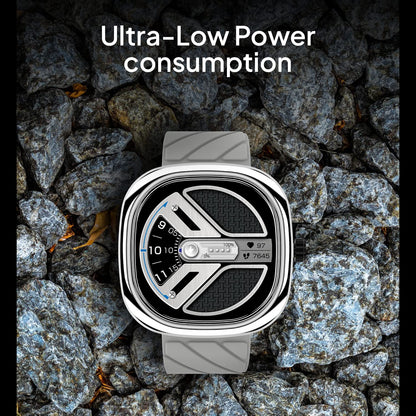 Fire-Boltt Collide 1.32" Display Smartwatch, Bluetooth Calling with Body Shielding Metal Paint, Single BT Connection, BT 2.0 Ultra Low Power Consumption, SpO2 (Silver Black)